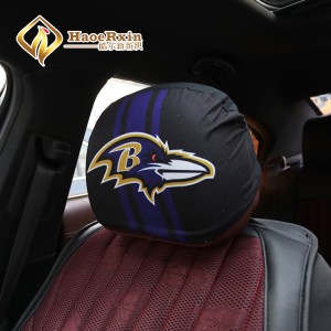 Hot selling custom made decoration country advertising car headrest cover