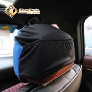 New design cheap customized celebration headrest covers for cars