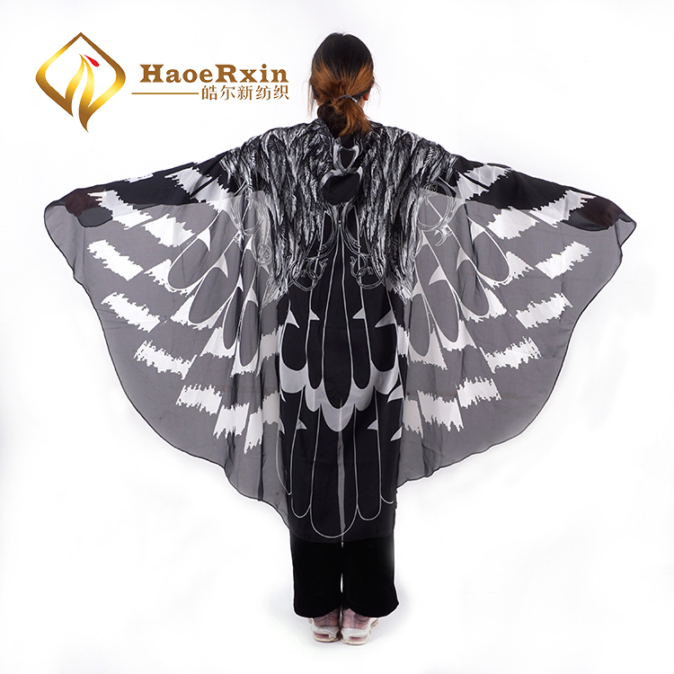 Holiday party adult custom festival products poncho shawl fairy butterfly wings cape light