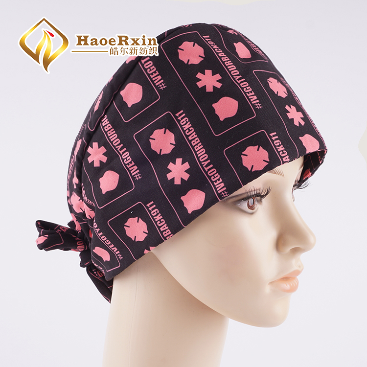 Wholesale cotton scrub unisex men women fashion hat cover nurses uniform hats