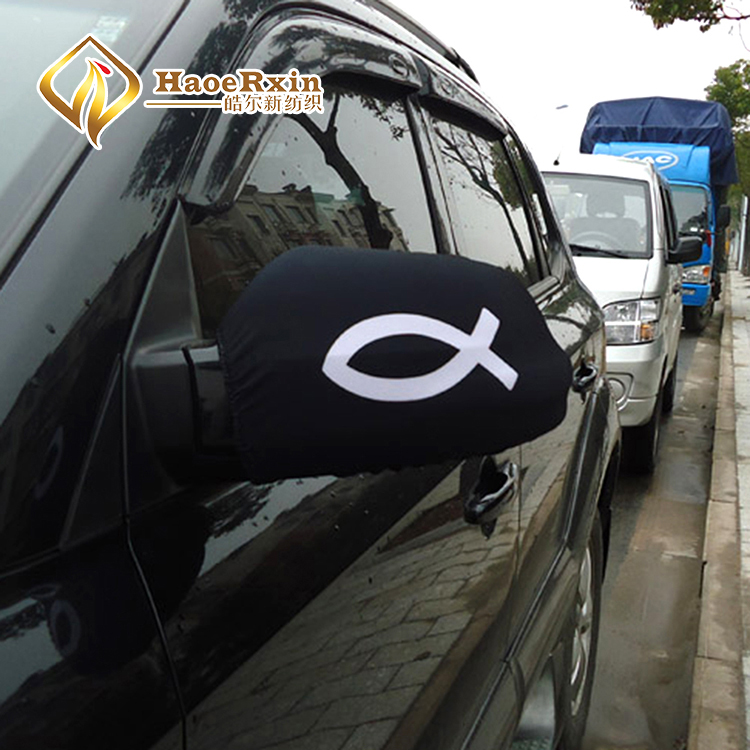 New arrival wholesale customized advertising car mirror cover flags products