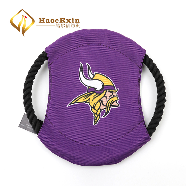 Customized sublimation foldable round polyester pet dog flying disc for training