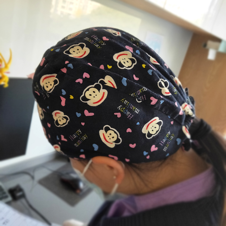 Custom wholesale stylish surgical round nursing cap surgery nurse hat