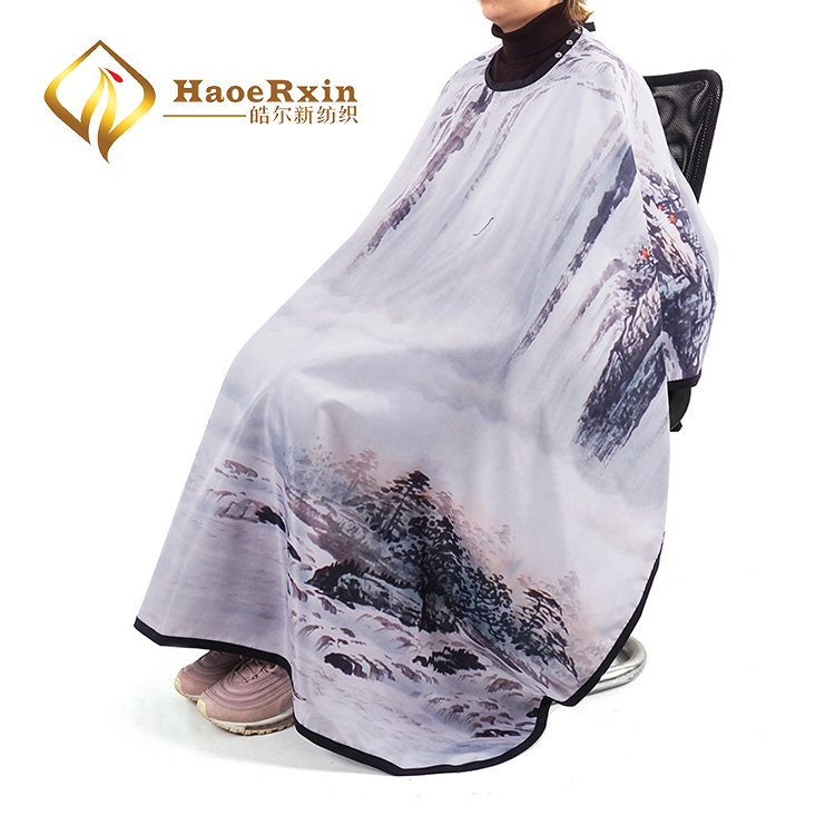 New design beautiful luxury durable customized salon hair cut hairdressing barber cape with logo